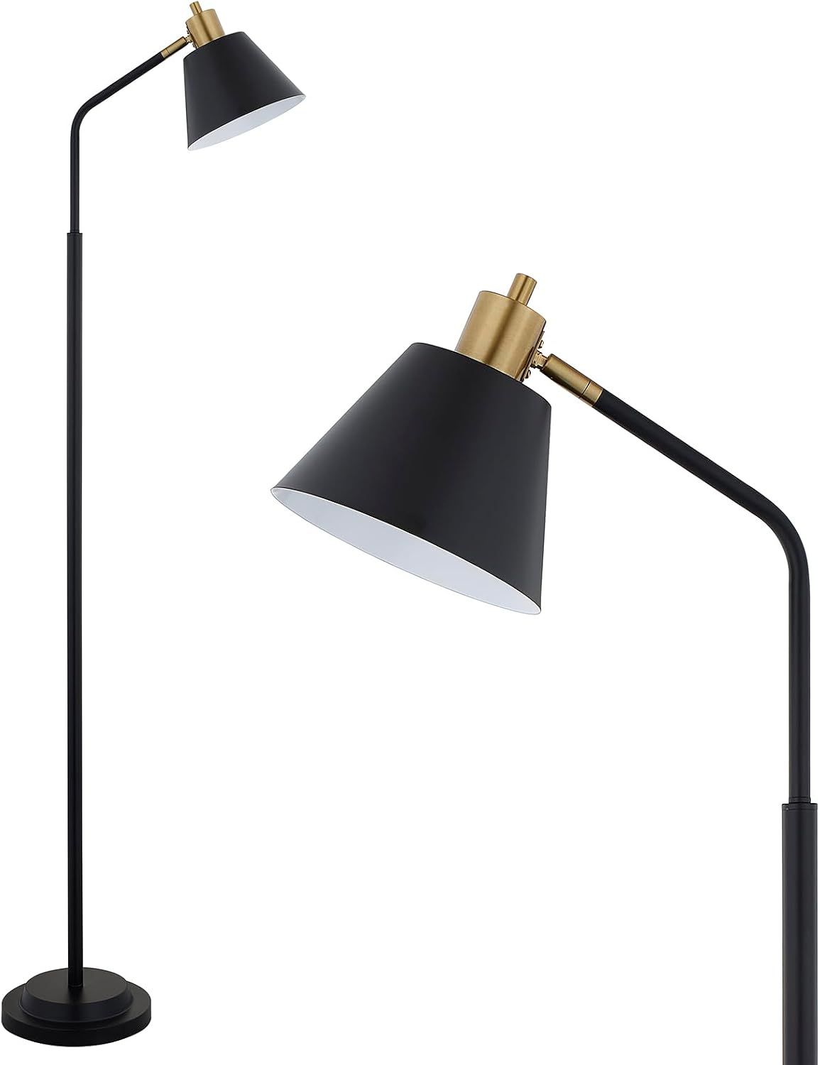 Adjustable Black Industrial Metal Floor Lamp