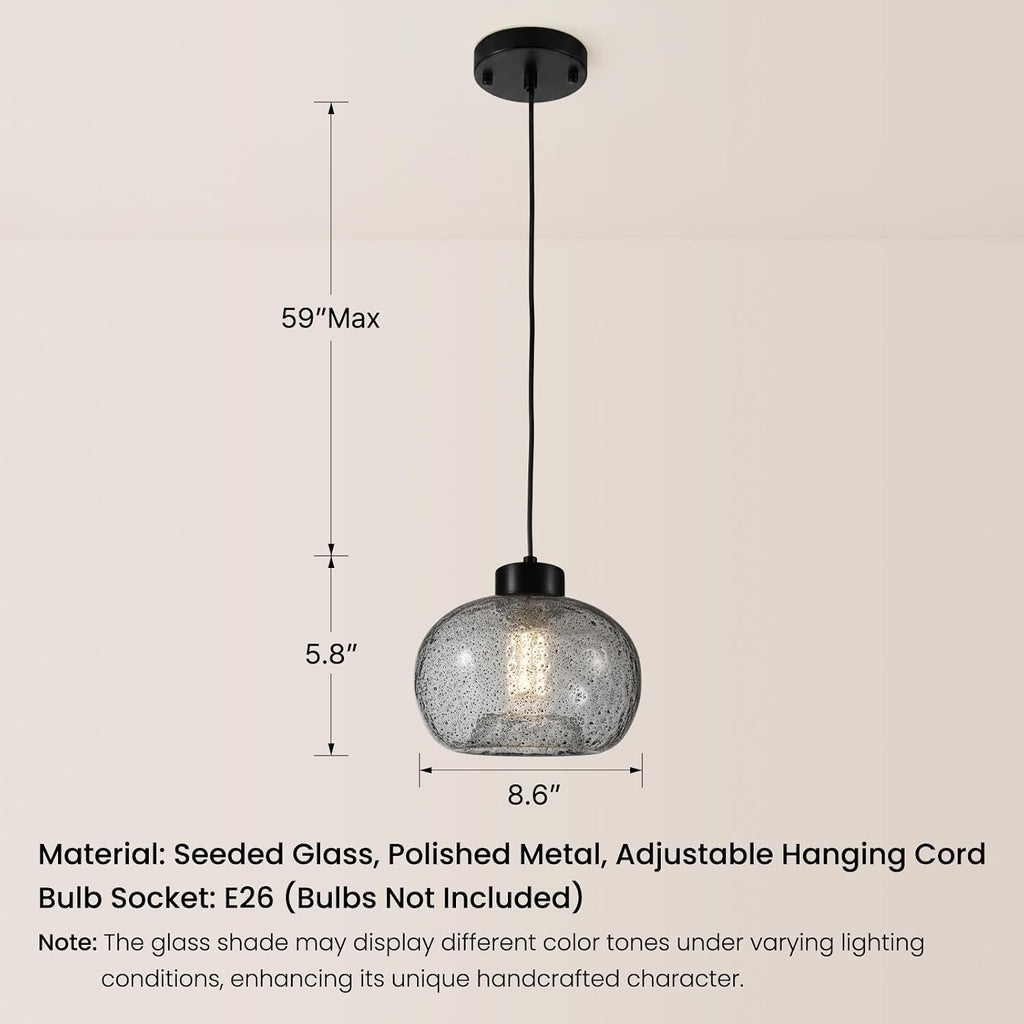 Modern Globe Glass Kitchen Pendant Light