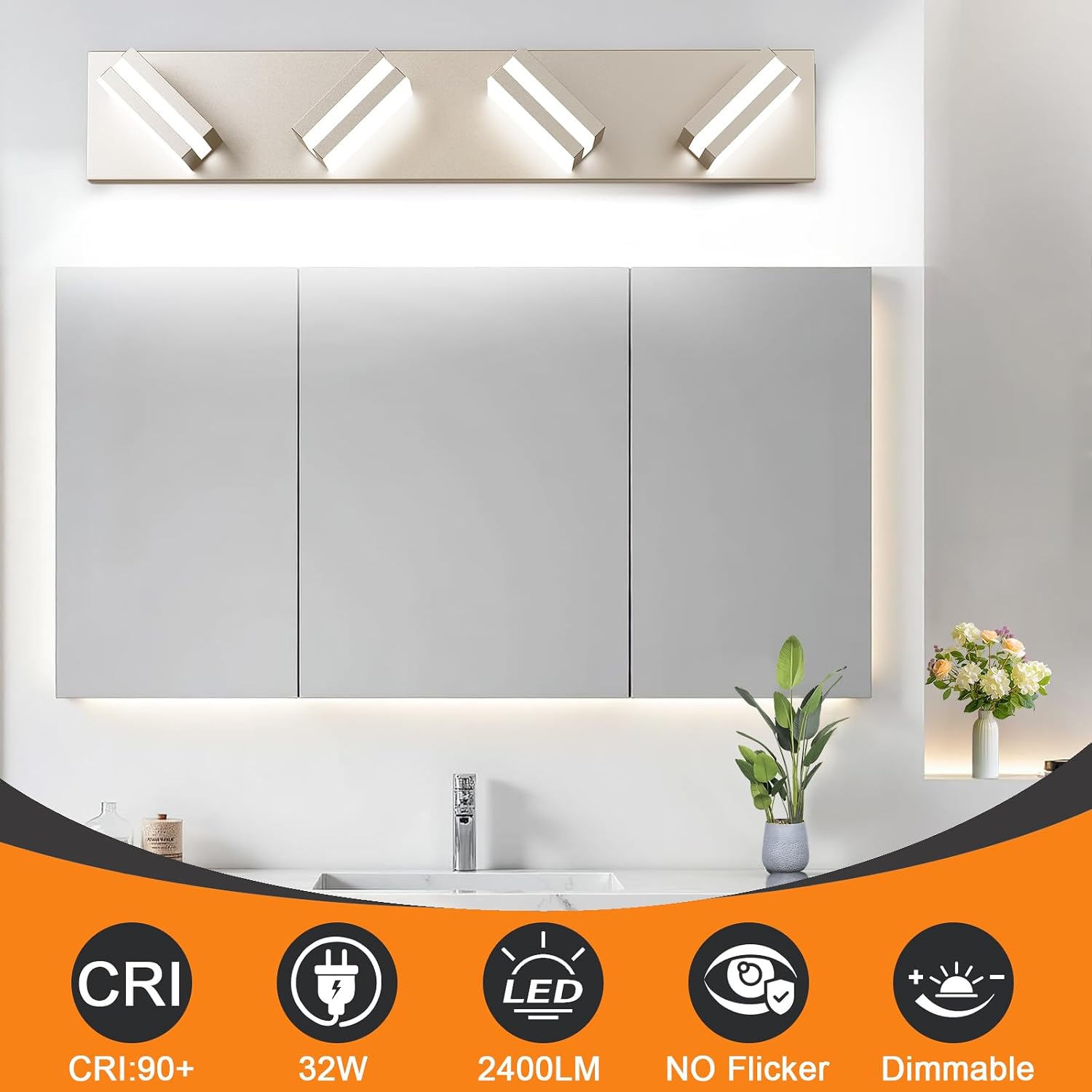 Dimmable Modern LED Bathroom Vanity Light