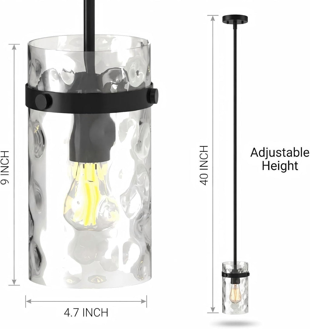 Modern Wavy‑Glass Kitchen Pendant Light