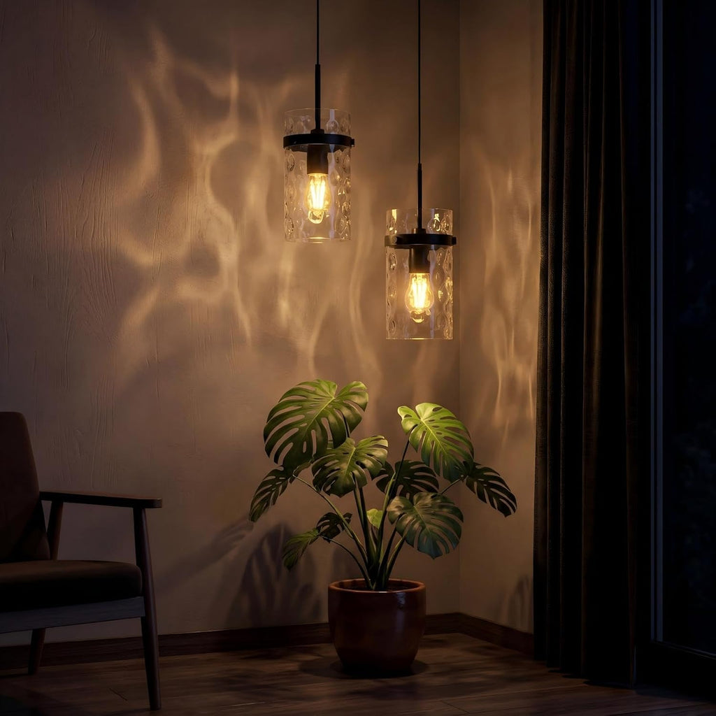 Modern Wavy‑Glass Kitchen Pendant Light