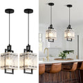 Black Water‑Ripple Glass Pendant Lights