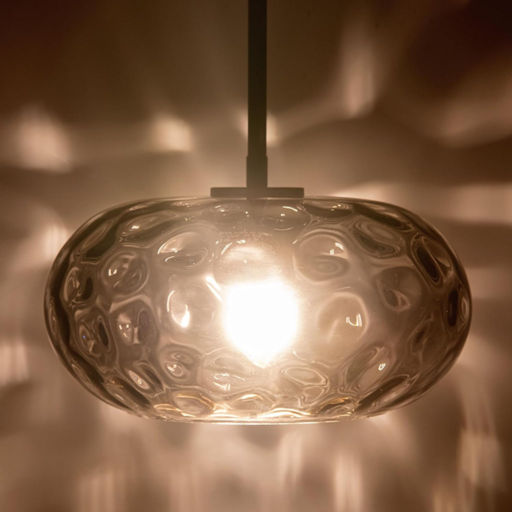 Modern Hammered‑Glass Pendant Ceiling Light