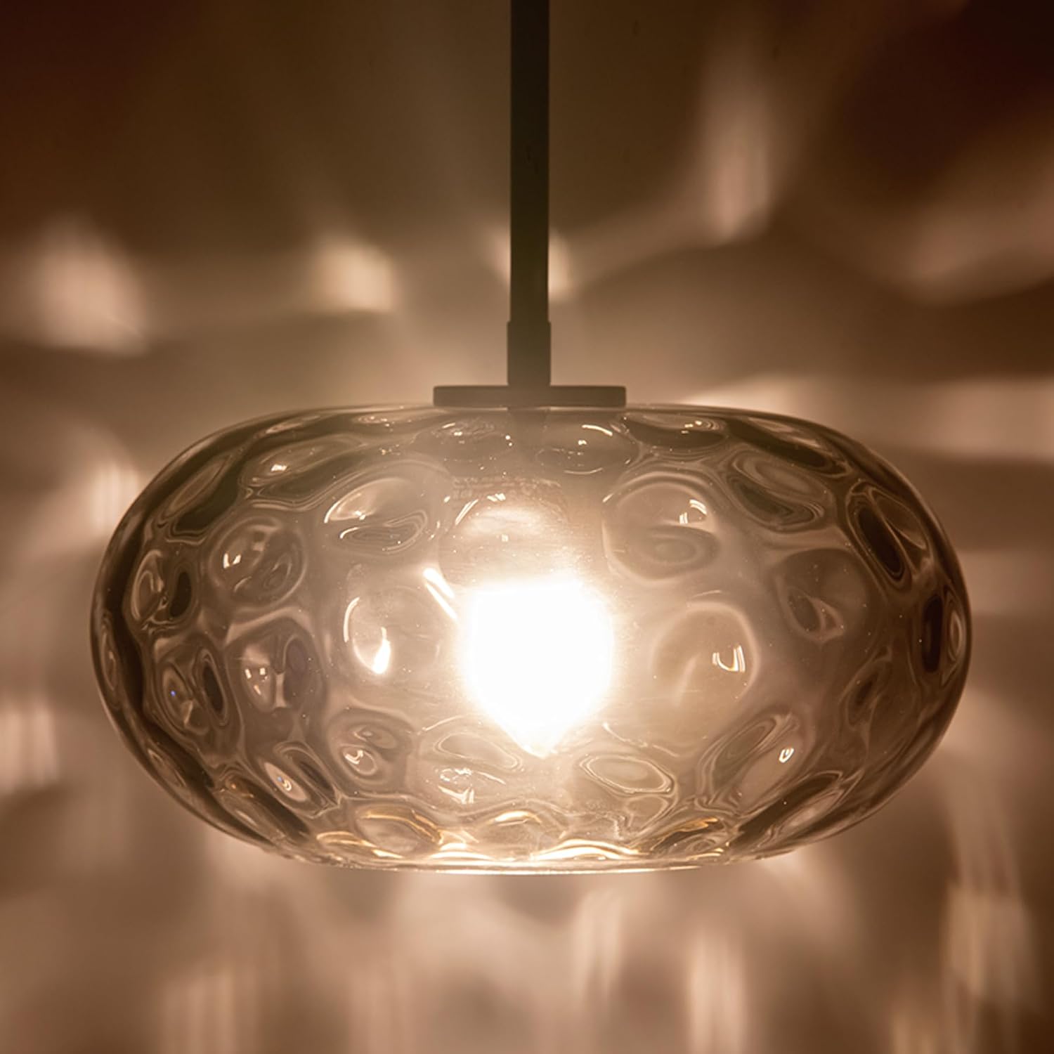 Modern Hammered‑Glass Pendant Ceiling Light