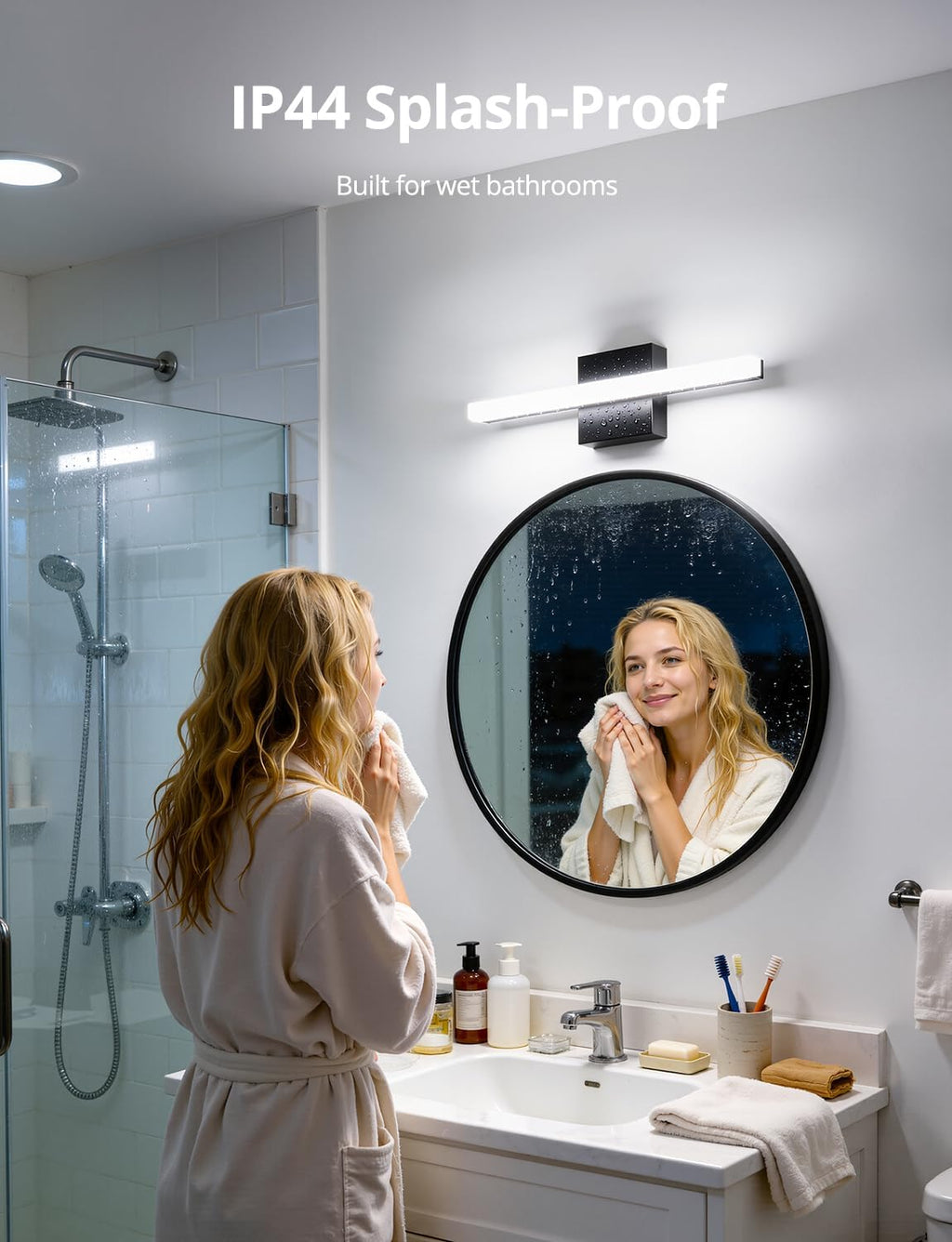 Modern LED Black Bathroom Vanity Light Fixture