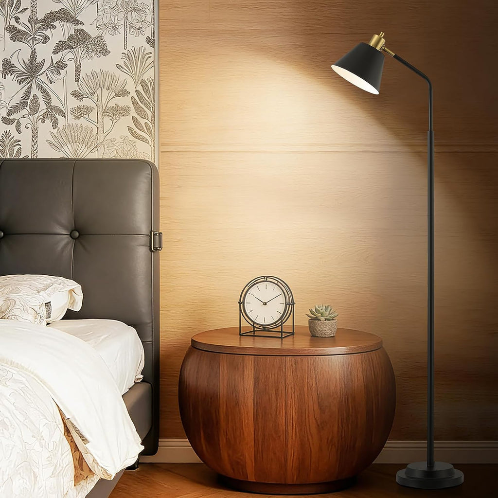 Adjustable Black Industrial Metal Floor Lamp