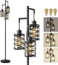 Dimmable Black Industrial Tree Floor Lamp