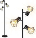 Rustic Cage‑Head Industrial Tree Floor Lamp