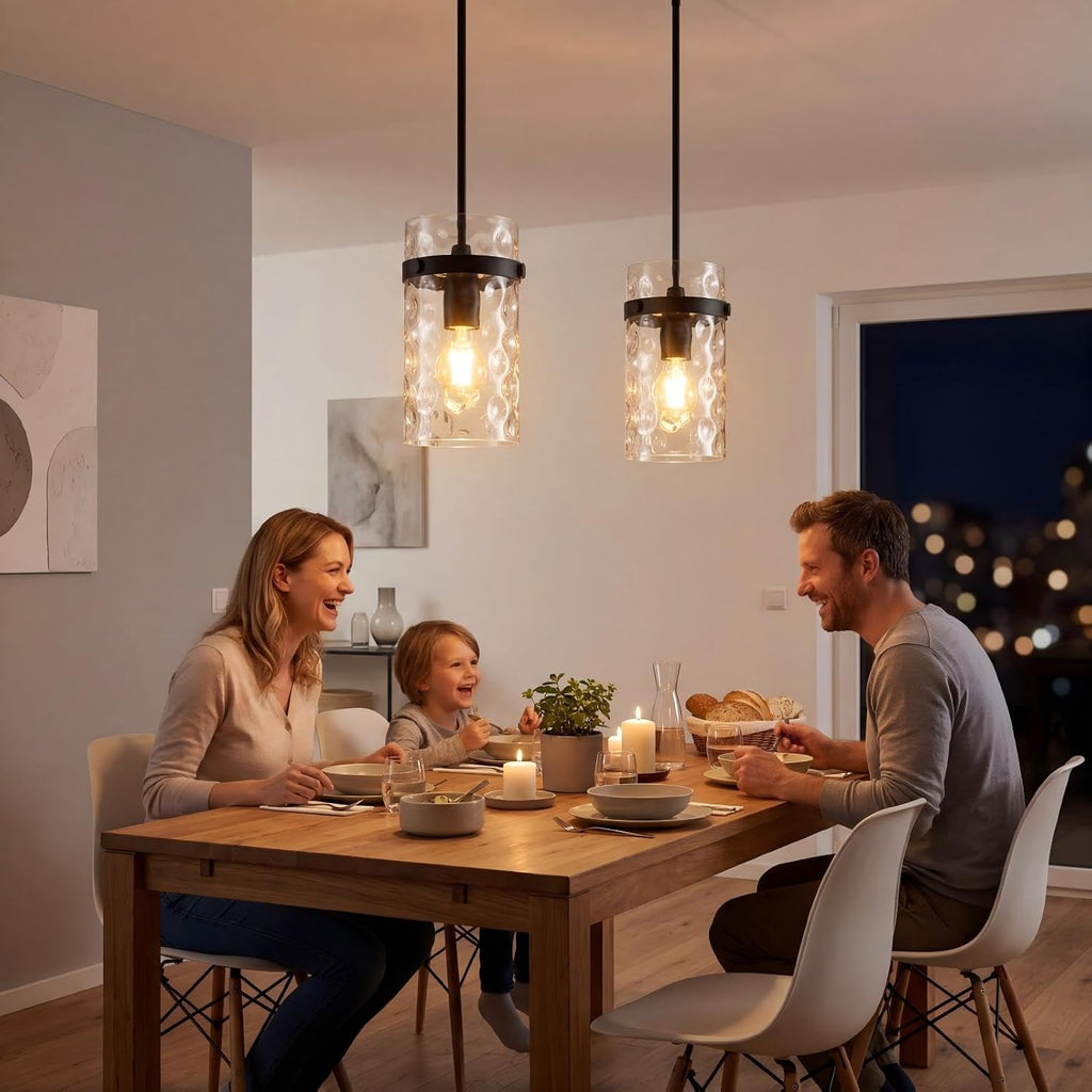Modern Wavy‑Glass Kitchen Pendant Light