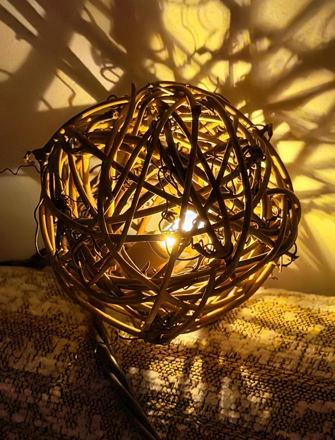 Handmade Rattan Boho String Lights
