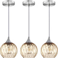 Farmhouse Amber‑Glass Kitchen Pendant Lights