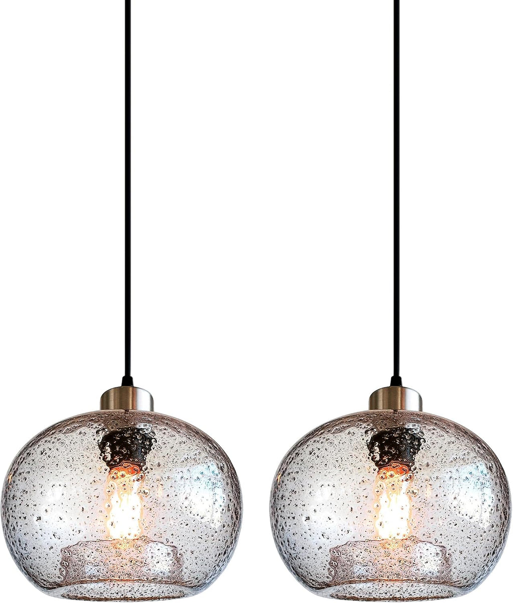 Rustic Marble‑Glass Kitchen Pendant Lights