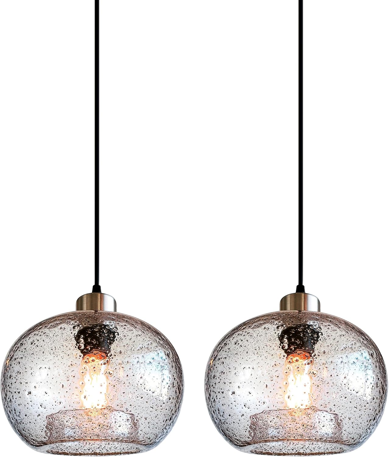 Rustic Marble‑Glass Kitchen Pendant Lights