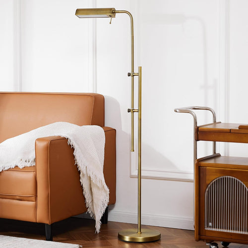 Adjustable Swing‑Arm Industrial LED Floor Lamp