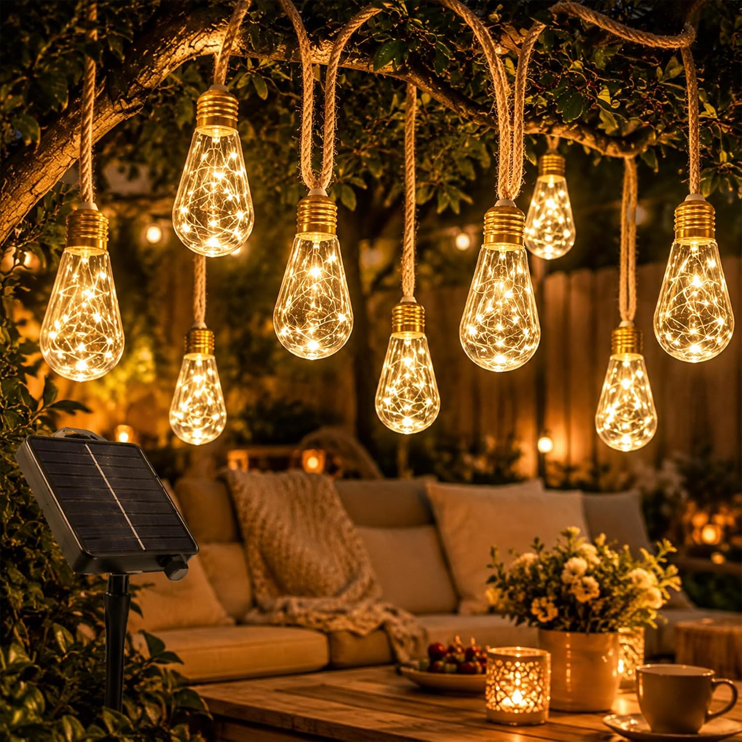 Solar Boho LED Fairy String Lights
